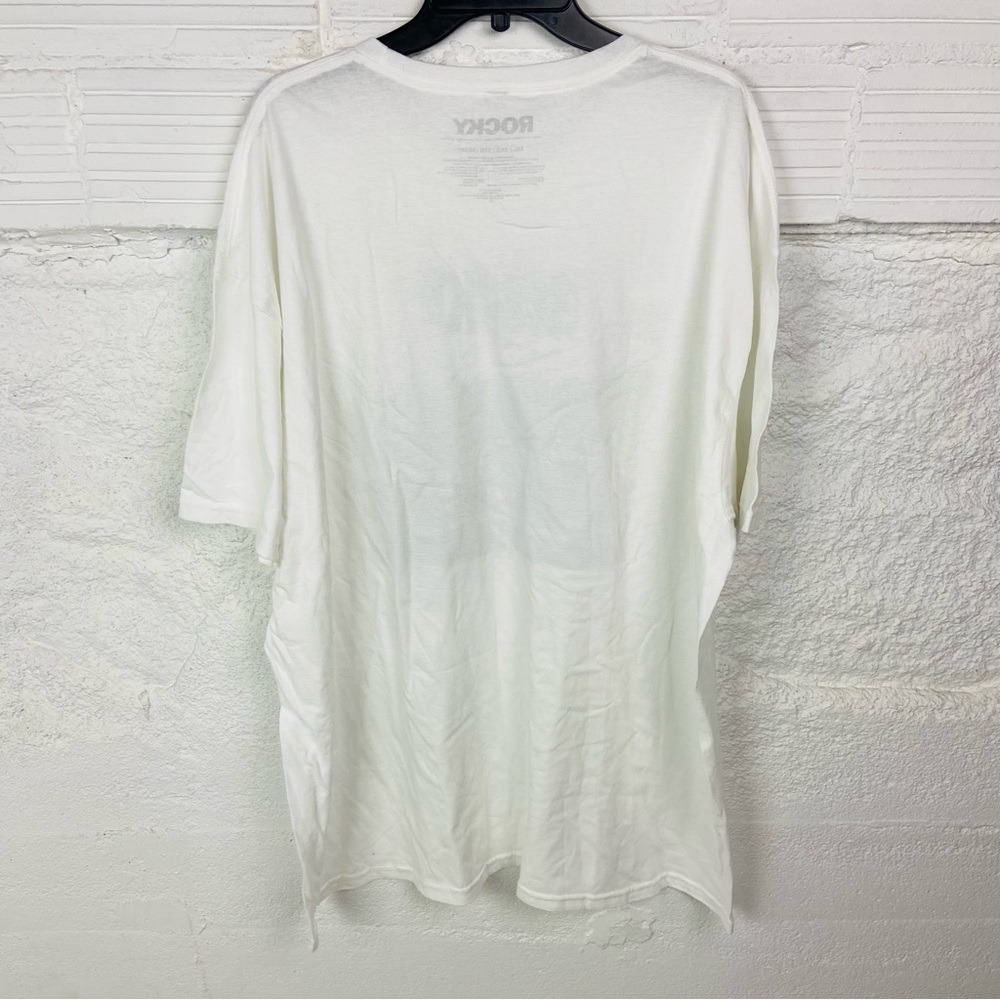 NWT Rocky White cotton Short Sleeve movie Graphic Tee size 3X - Picture 9 of 9